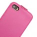 iPhone SE 5 5s - Genuine Leather Up Down Flip Protective Phone Cover Case - Rose